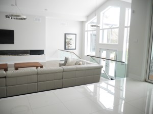 Floating Glass Railing for Sunken Room Ottawa