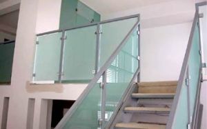 Frosted Glass Stair Railings