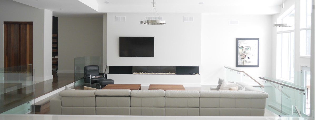 Floating Glass Railing for Sunken Room Ottawa